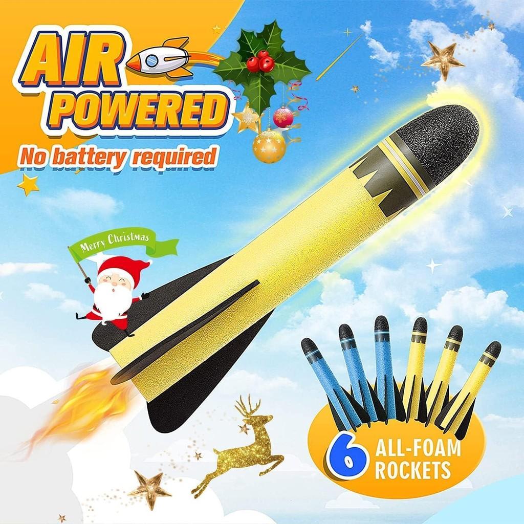 Kid-friendly Colorful Outdoor Toy Foot-powered Glowing Rocket Launcher For Fun Adventures