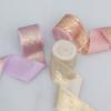 5Yards/Roll Gold Glitter Frayed Silk Ribbon 4cm Edged Tearing Chiffon DIY Craft Gift Packing Wedding Party Decor Flower Bouquet