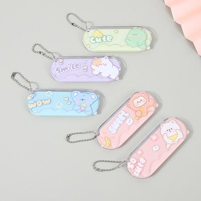 1pc Compact Children's Hair Brush and Comb Set – Portable Hair Care Accessory with Cute Cartoon Bear Design for Baby Girls