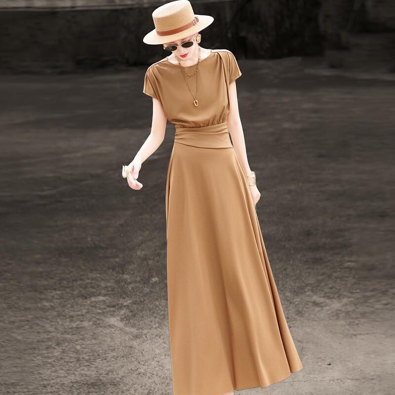 Lanser 2026 Summer Elegant Pleated A-Line Dress