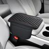 Elegant Rhombus Pu Leather Car Central Control Countertop Support Pad Armrest Box Protection Pad With Double Pockets Or No Pocke