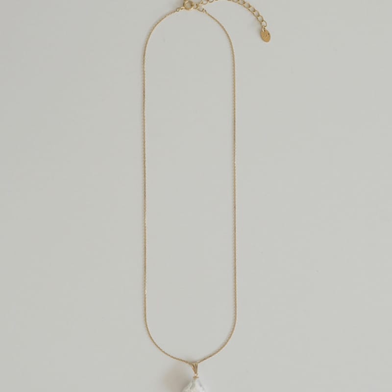 Modernlike 14 Karat vergoldetes Silber Yojo Barock Süßwasserperlen Halskette