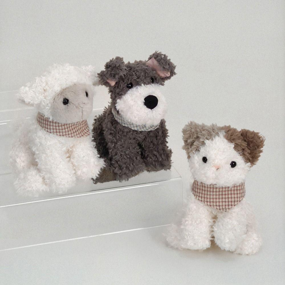 Cat Lamb Farm Animals Plush Toy Interactive Curly Haired Dog Doll  Kids Gifts