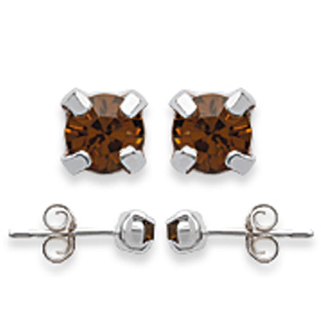 Les Trésors De Lily [D2602] - Brillants Ambre Argent - 4 mm