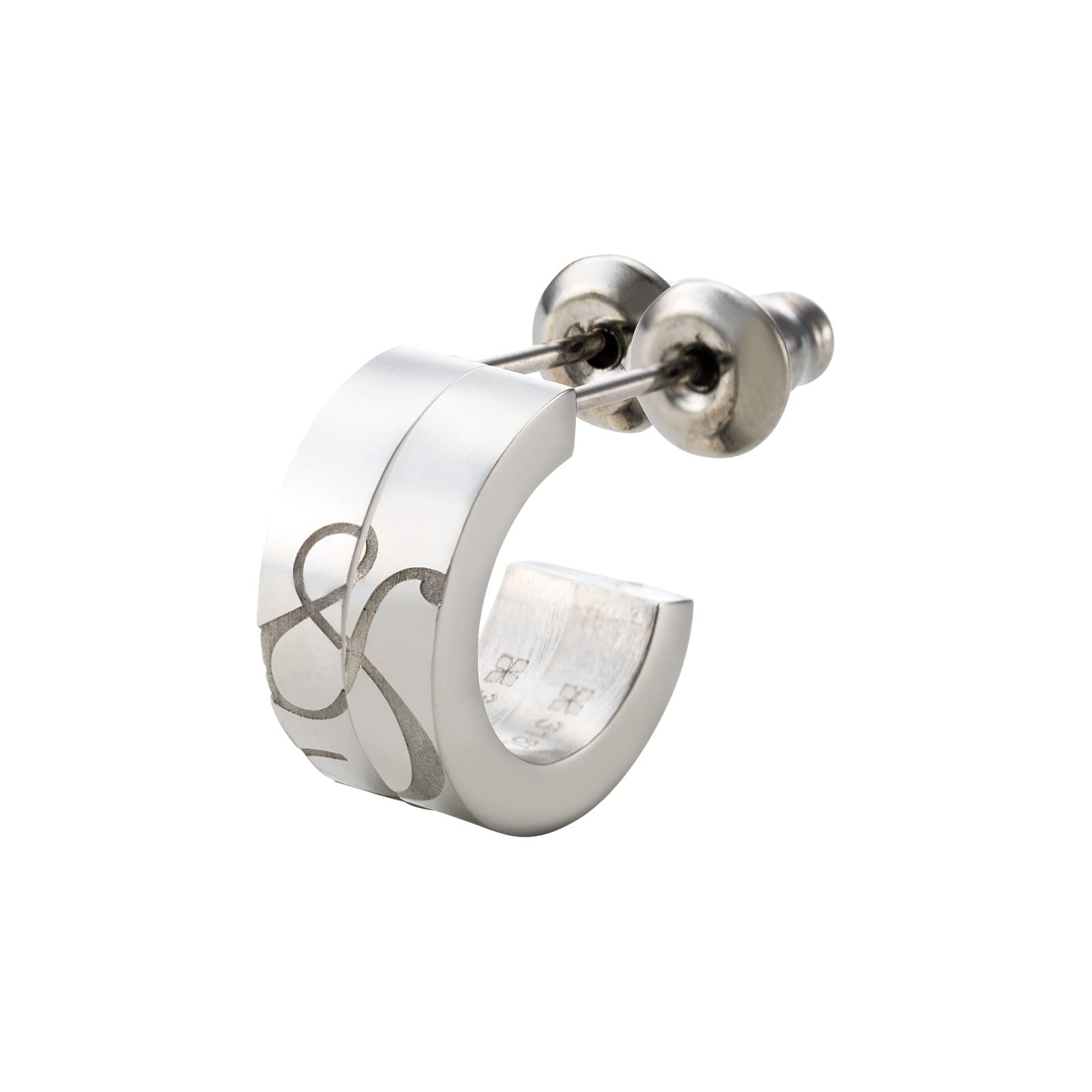 

Сережки Хірургічна нержавіюча сталь Півкільце Срібло Срібло Набір з 2 [Біла конюшина] & & 4SPE004SV&4SPE005SV срібний