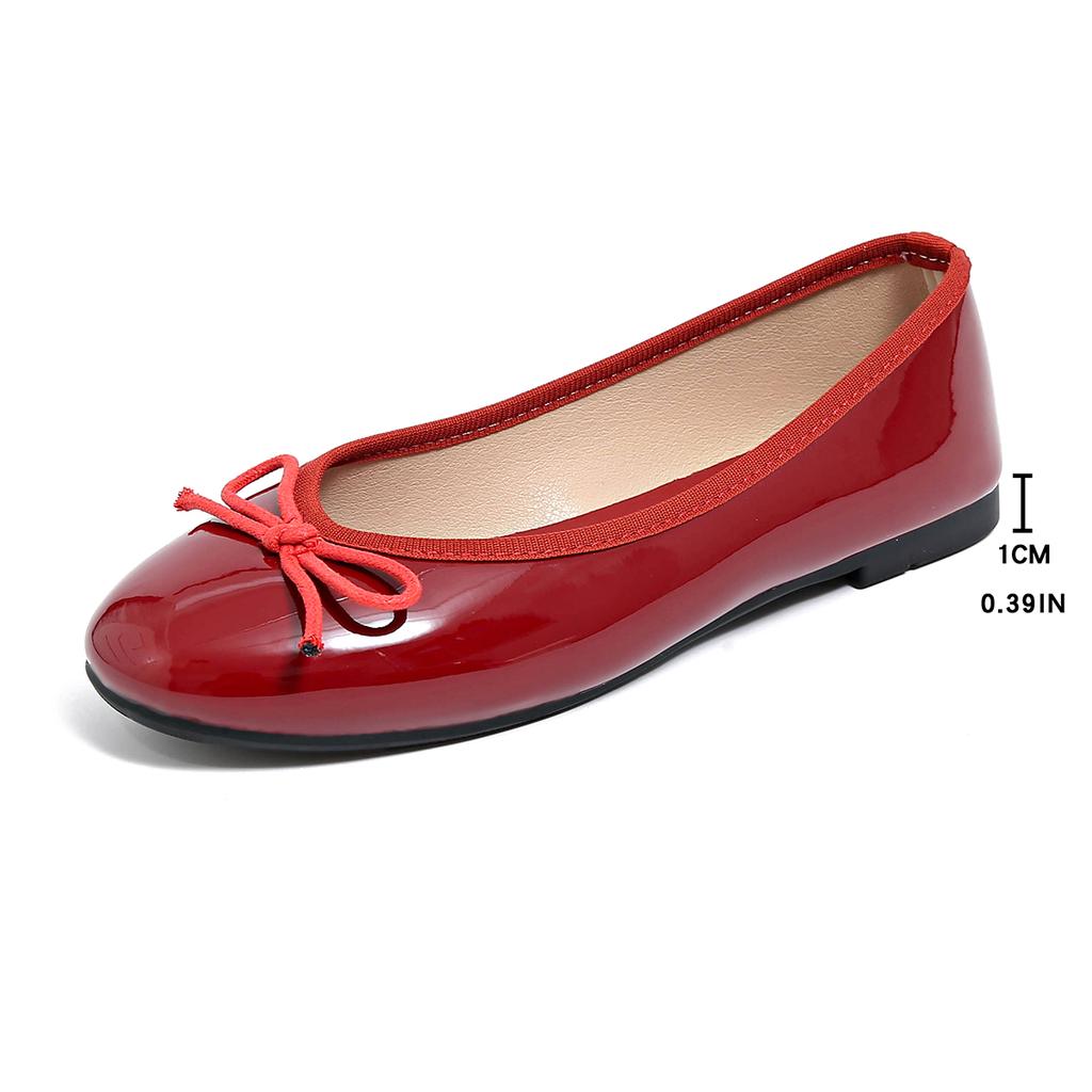 Fashion Women's Casual Patent Leather Korean Shoes Ladies Bowknot Shallow Elegant Female Moccasins Summer Autumn Flats Shoe 2025