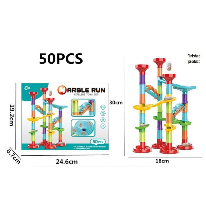 Versatile Interlocking Slide Blocks: 3D Marble Run Ejection Pipe Maze Toys