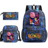 Dragon Ball Z Printed Backpack Set 3-Piece Casual School Bag For Boys And Girls Youth With Pencil Case Shoulder Bag