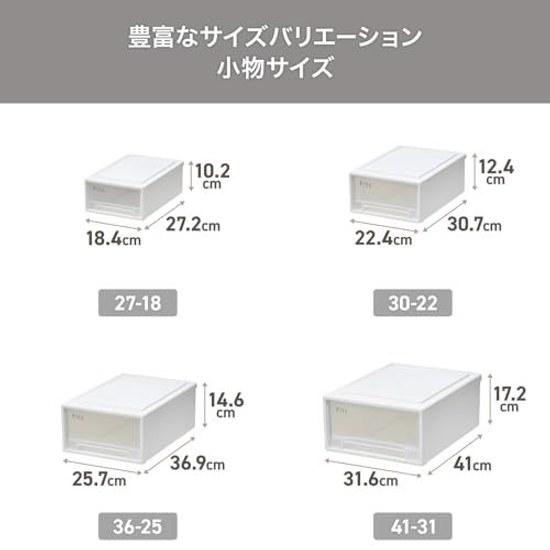 Tenma Storage Box Fits Case Small Item Width 25.7Depth 36.9Height 14.6cm Resistant Sagging Holder Costume Color White Clear Model 36-25