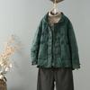 Autumn and Winter Chinese-style Buckle Ethnic Style Retro Literary Down Jacket Women's Stand-up Collar Slim-fitting Light Short Jacket Tide