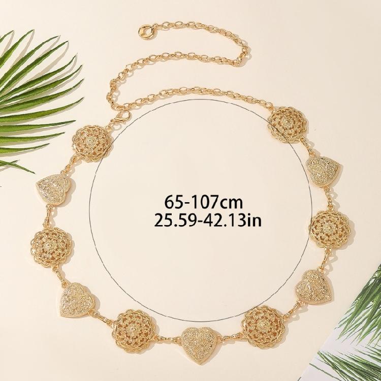 Belly Chain for Dress Cowboy Waist Chain Flower Heart Women Waist Chain