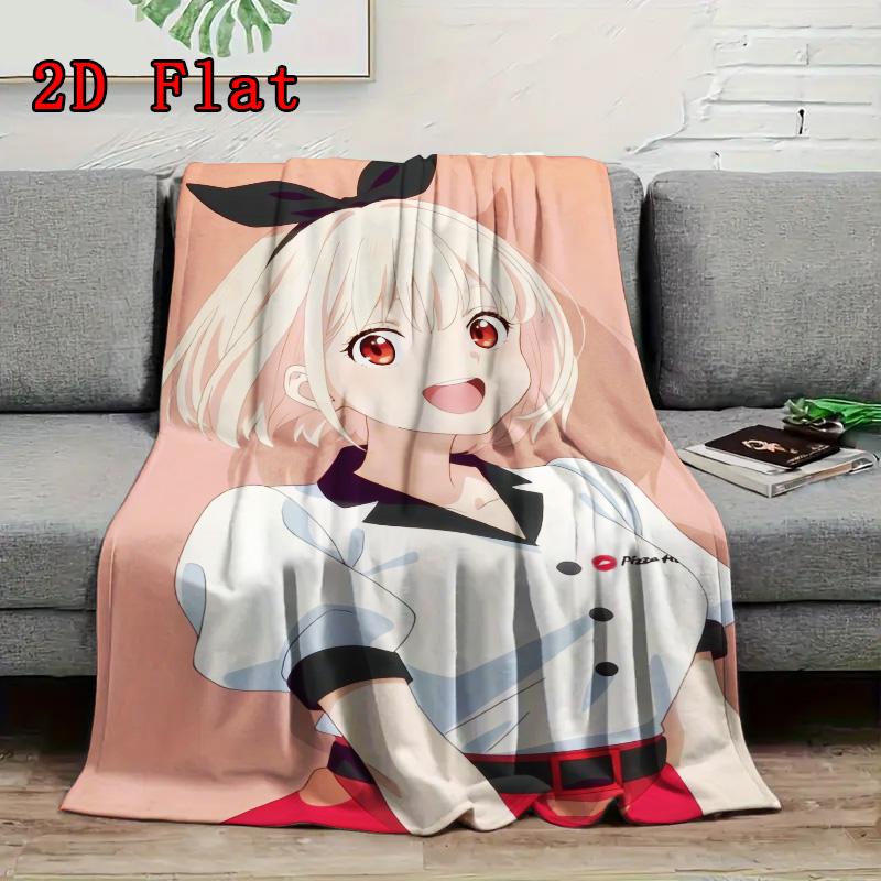 LycorisRecoil 2D Flat Pattern Flannel Blanket High quality All Seasons Warmth and Comfort Perfect for Christmas Gifts.NMT0928112