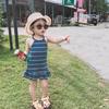 Infant Girls Sweet Red Lovely Princess Sleeveless Vest Dress Cute Flower Waist Summer Holiday Birthday Party Skirt