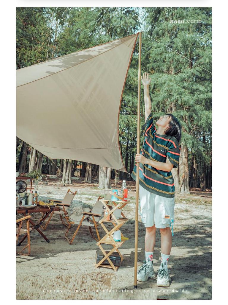 Portable 5.2m Outdoor Butterfly Canopy: Waterproof Oxford Cloth Gazebo and Sun Shade Tent for Camping.