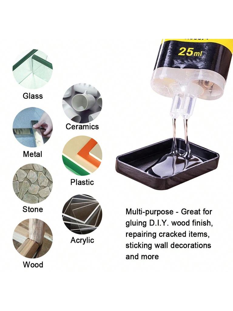 1/2PCS 25ml Universal AB Adhesive, Casting Adhesive, Epoxy Resin AB Adhesive, Metal Crack Repair Adh