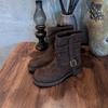 New retro Maillard stacking boots autumn and winter locomotive boots children's versatile short boots women's Martin boots