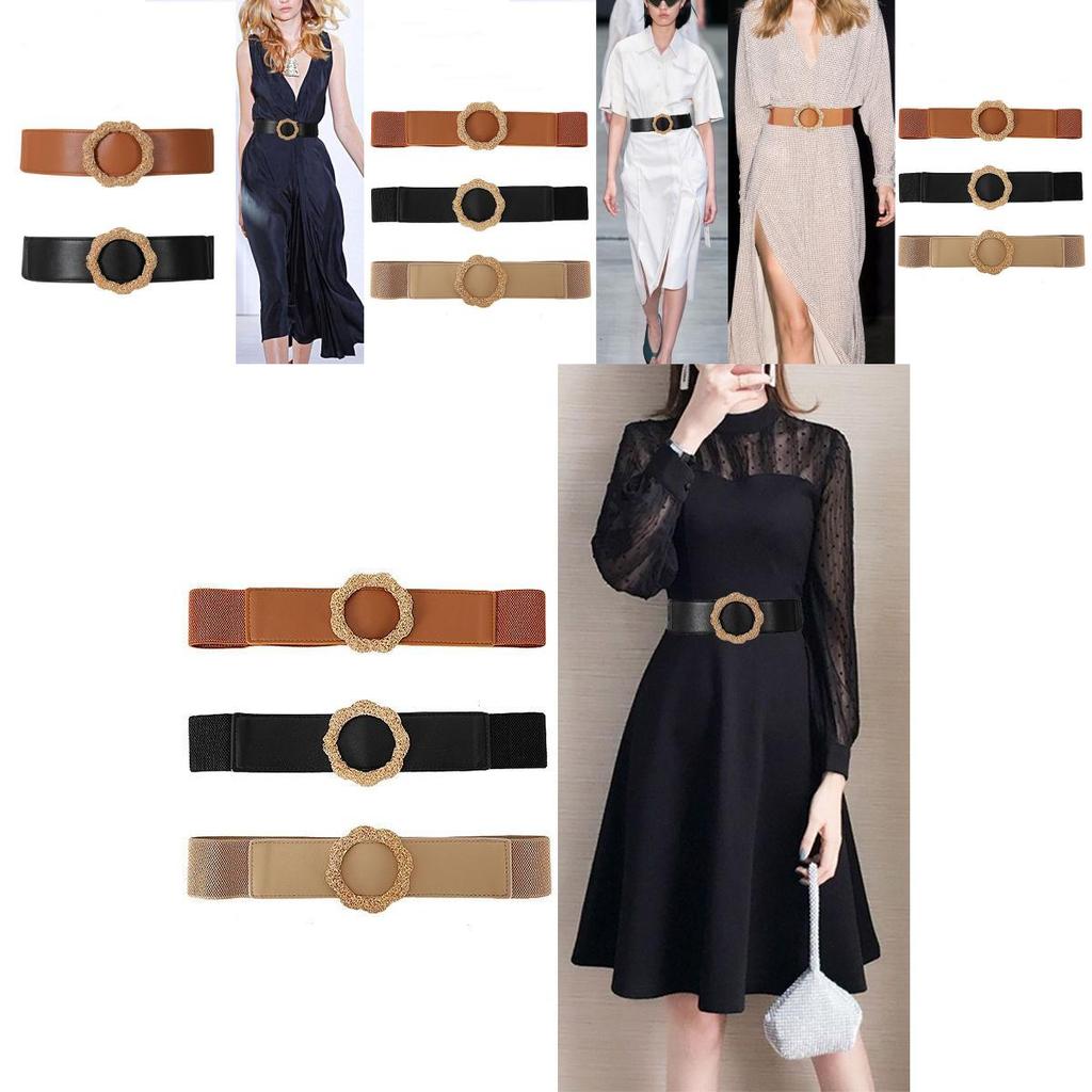 Chic Vintage Decorative Waist Belt For Dresses In Fashionable Brown Black Color Options