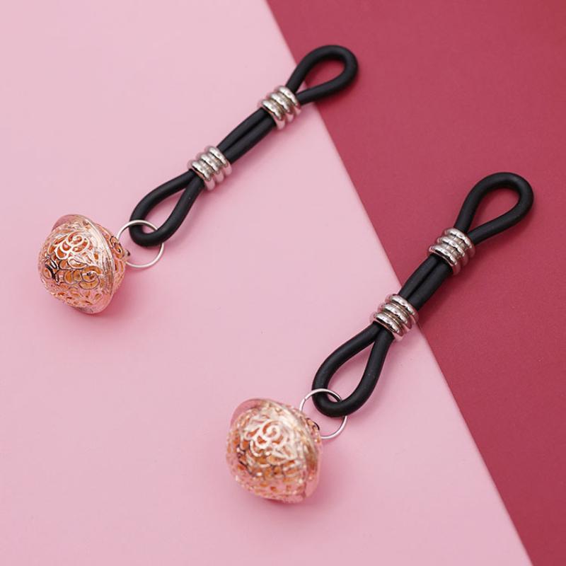 Gold Silver Female Adjustable Metal Bells Nipple Clip Chest BDSM Small Bells Adult Fetish Flirting Flirting Couple Sex