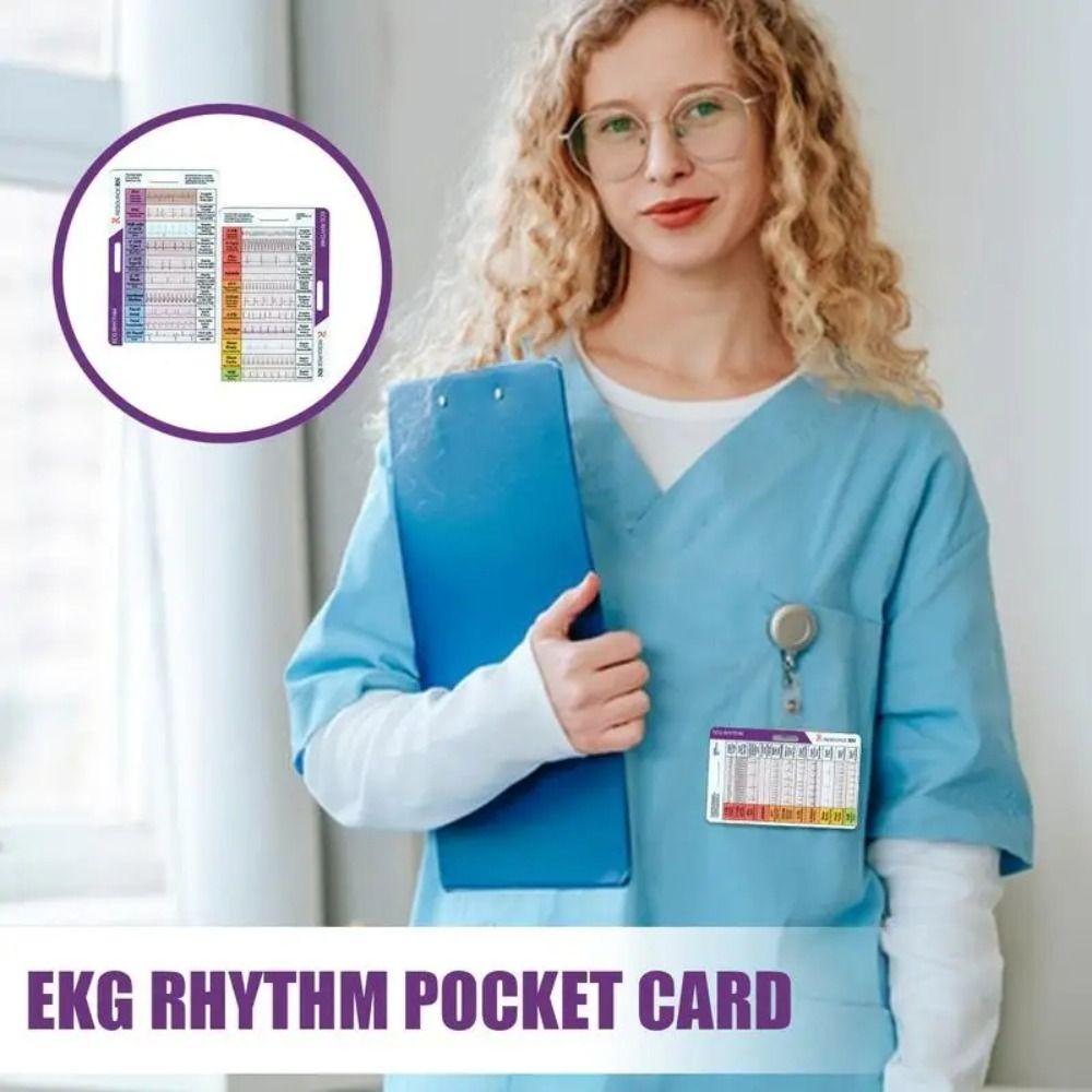 Precision Measurement Ecg/ekg Rhythm Pocket Card Measuring EKG Caliper  EGG Contiguous Leads