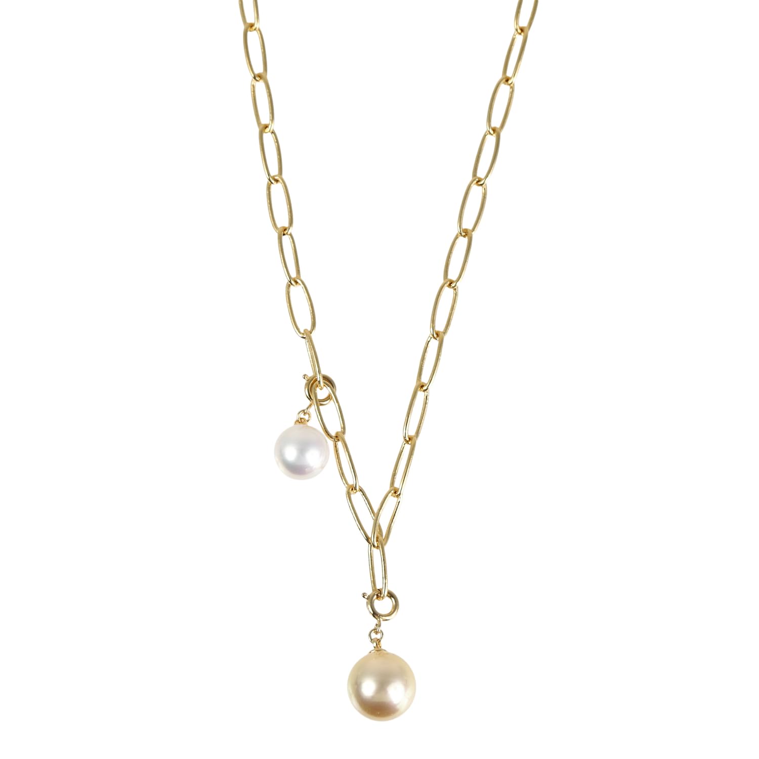 

[MIONO] [Produced by Yumi Katsura] Pearl Necklace Yumisienne Large Pearl 3-Piece Set Popular Women s Formal Wear Simple Stylish Made in Japan (Gold)