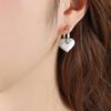 Punk Style 3D Shiny Peach Heart Earrings: Titanium Steel & Real Gold Creative Jewelry.