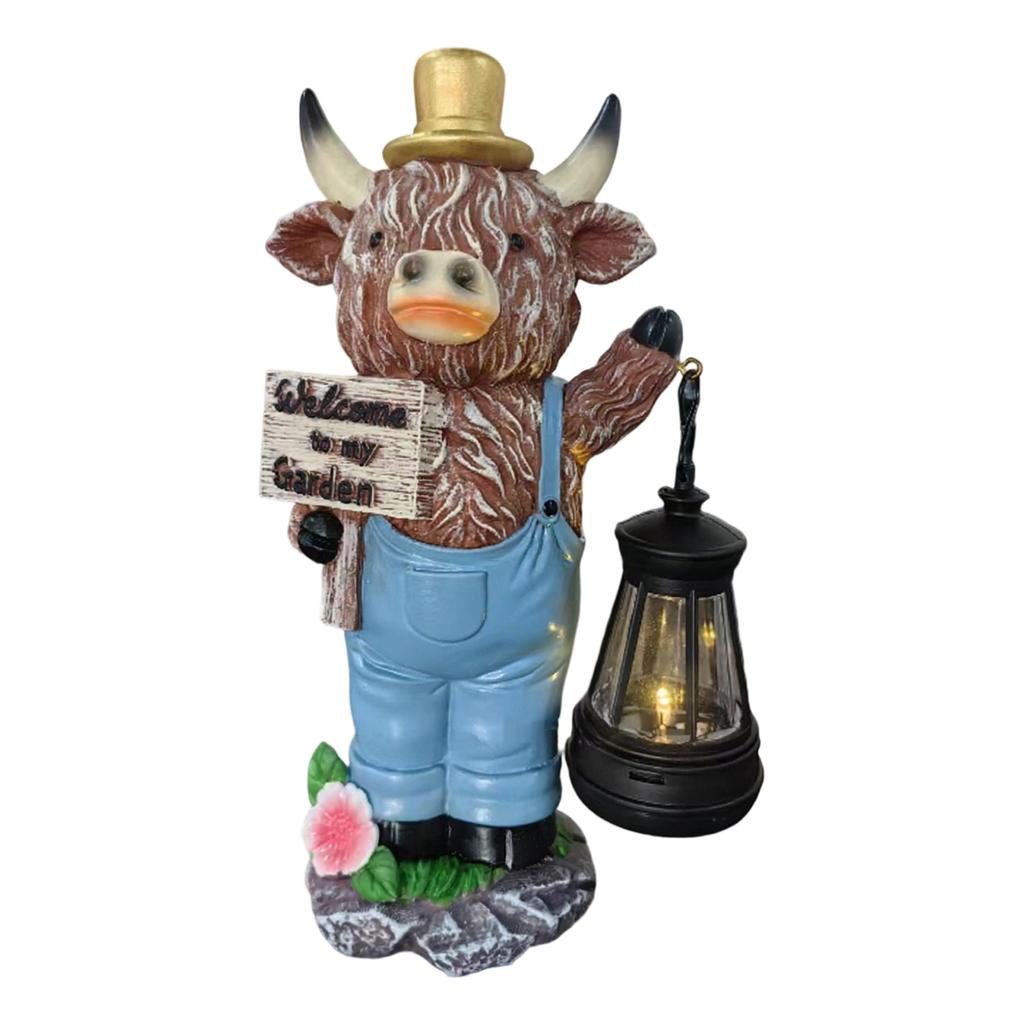 Hand-Painted Resin Garden Statue Outdoor Decoration for Patio Balcony Yard