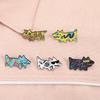 Colorful Long Dog Enamel Pins Dopamine Laser Kawaii Puppy Cute Animal Brooches Lapel Badge Fashion Jewelry Gifts for Friends