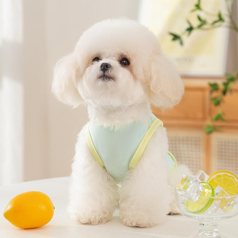 New summer puppy dog clothing cool ice silk vest thin breathable teddy than bear cat pet dog clothes