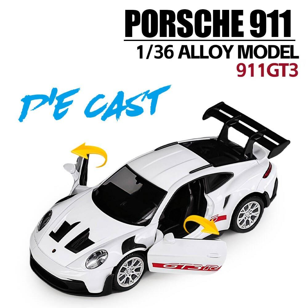 Porsche 911 GT3 RS Supercar Match Version 5 Inch Metal Car Simulation Diecast & Toy Vehicle RMZ City 1:36 Alloy Model Birthday Gifts