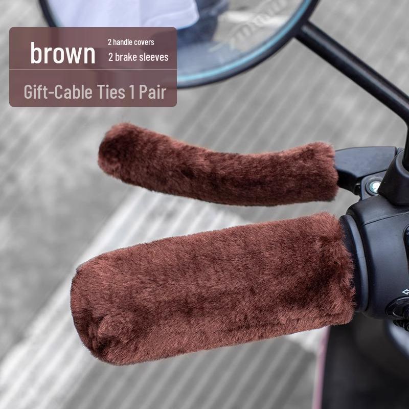Waterproof Windproof Electric Motorcycle/Bicycle Handlebar Fleece Gloves - Winter Warmth