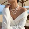 Shell Turtle Starfish Imitation Pearl Seed Bead Necklace 3-Piece Set Stacking Beach Vacation Style Accessory Daily Accessory