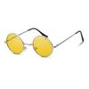 Round Sunglasses High Quality Brand Design Vintage Party Men Circle Frame Shades Sun Glasses Women Yellow Lens Uv400