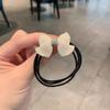 South Korea Dongdaemun Exquisite Pearl Rhinestone Bow Hair Rope Female Sweet Cute Rubber Band High Elastic Head Rope Hair Band