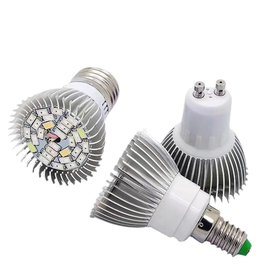 E27/E14 18W-28W Wide Voltage 110V-265V Full Spectrum Grow Light for Succulents, Flowers, Vegetables & Fruits