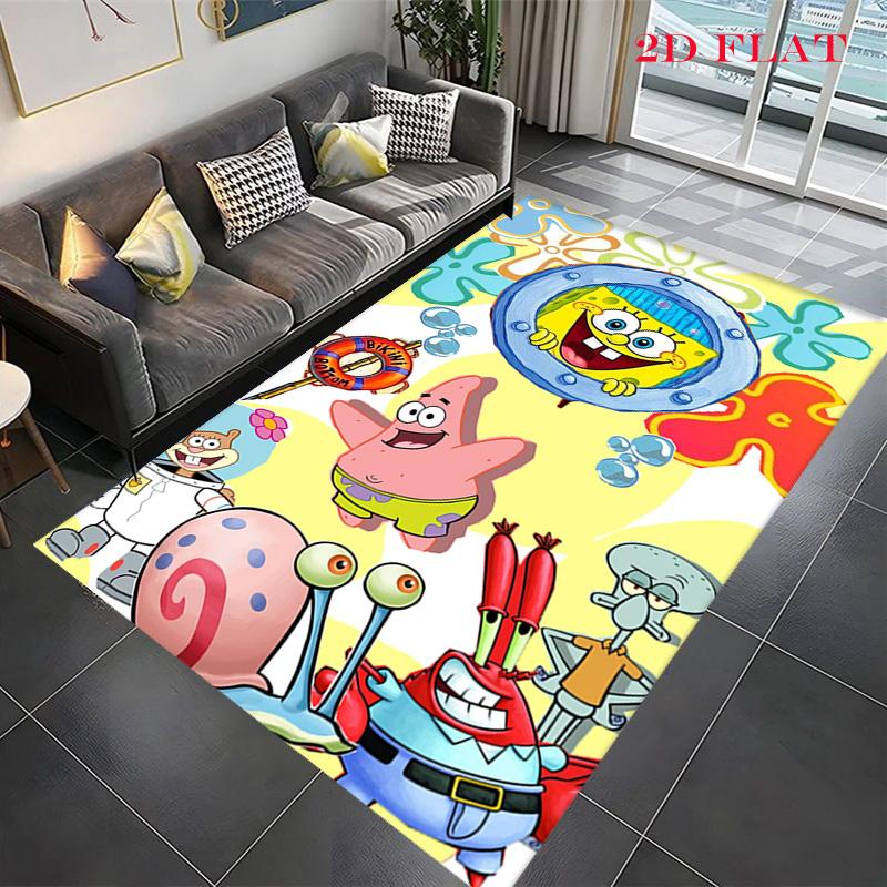Spongebob Friends Adventure carpet Camping Trip Suitable For All Seasons Sheet Machine Washable Air Conditioning carpet