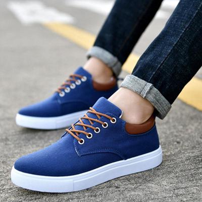 Zapatos casuales cómodos Zapatos de lona para hombre con cordones Marca Moda Mocasines planos Zapatos