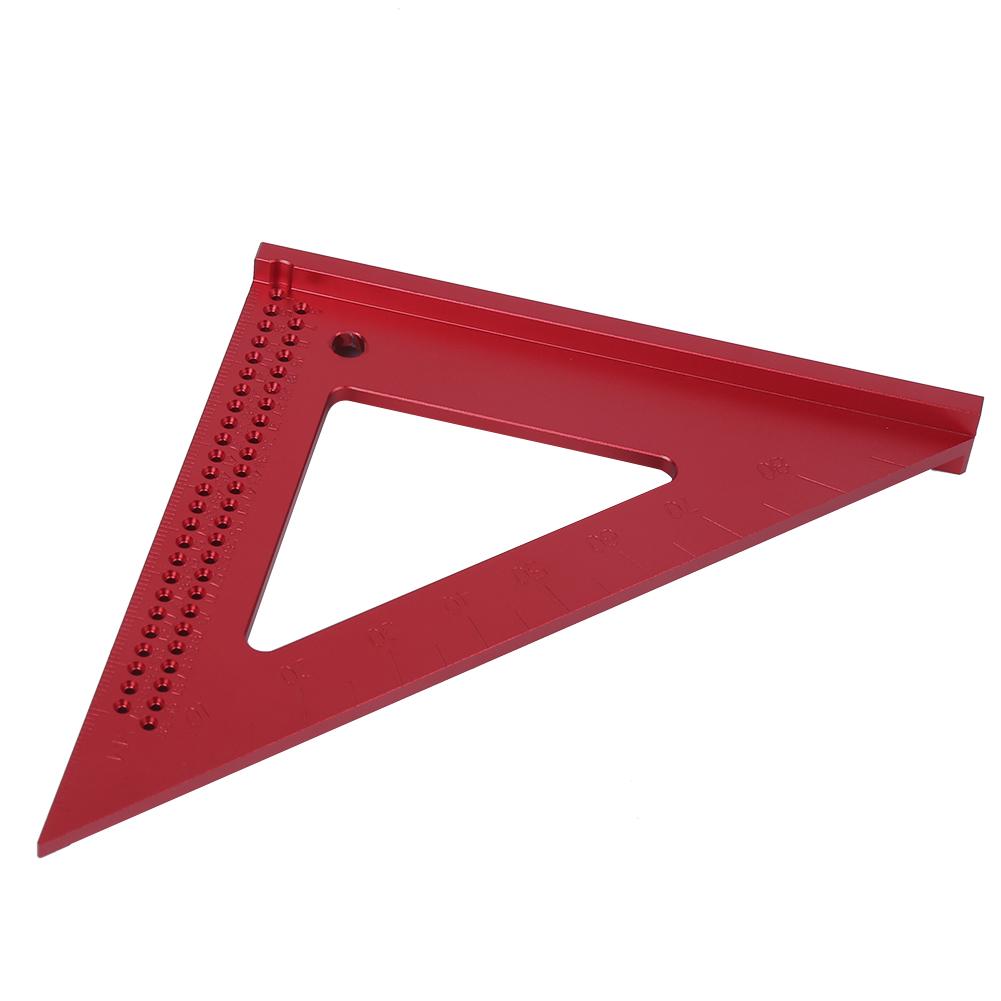 Woodworking Hole Scribing Gauge 45 90 Degree Aluminum Triangular Ruler Carpenter Marking Tool