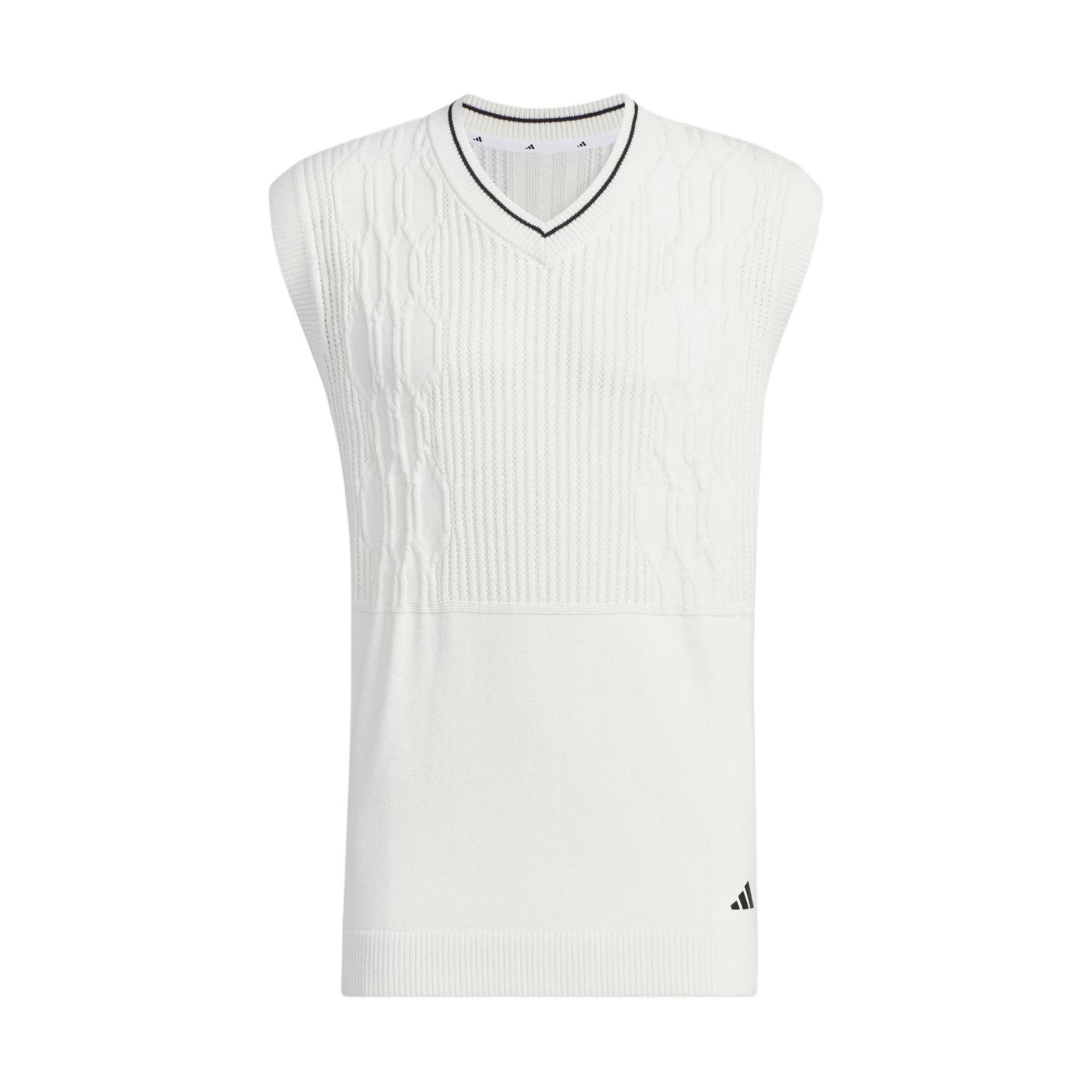 Adidas Tank Tops Men s White V neck Moderate Straight Fit IN6655 L