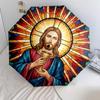 1Pc Jesus Automatic Umbrella - Suitable Travel Outdoor Portable Umbrella Birthday Gift Daily Essentials