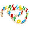 Jeu de Train en Bois avec Lettres - Ensemble Éducatif de Lettres pour la Petite Enfance