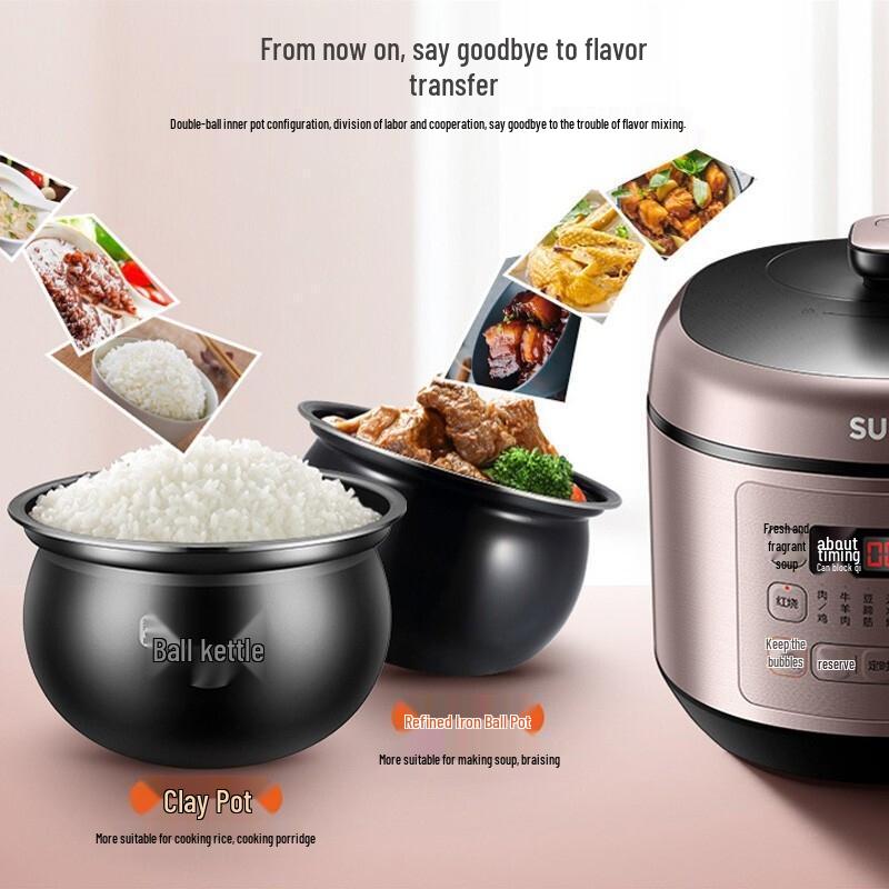 SUPOR 5L Smart Electric Pressure Cooker with Double Inner Pots