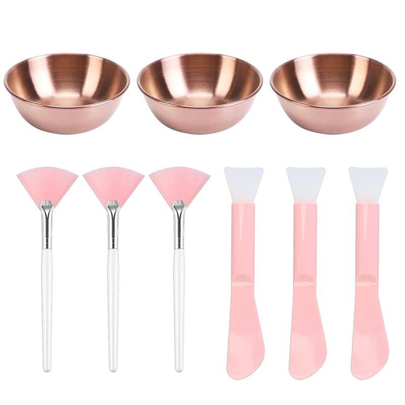 

CYCLI-Esthetician Supplies-Facial Supplies Set-For Spa Party Favor 9 Pcs Mixing Bowls With Brush& For Spatula
