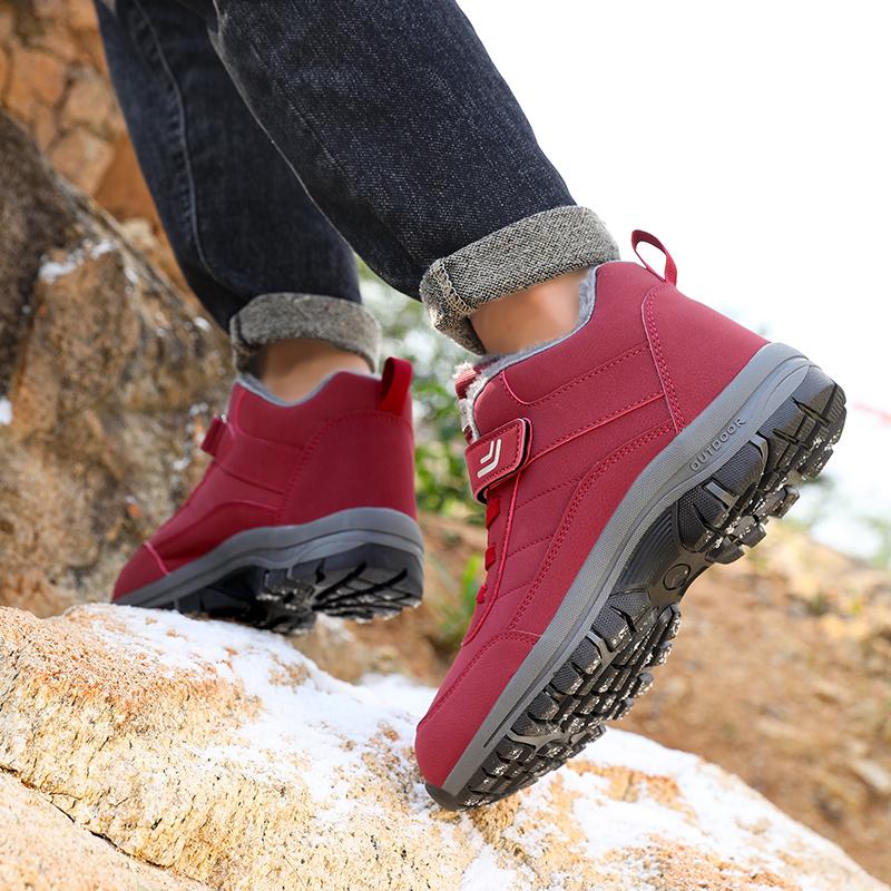 Hoge Kwaliteit Heren Thermische Waterdichte Winterlaarzen Antislip Pluche Gevoerd Sneeuwschoenen Sneakers Heren Koude Weer Katoenen Schoenen voor Heren