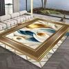 Golden Abstract Luxury Carpet for Bedroom Large Area Rugs Sofa Side Carpets Living Room Soft Flannel Lounge Floor Mat Decoration