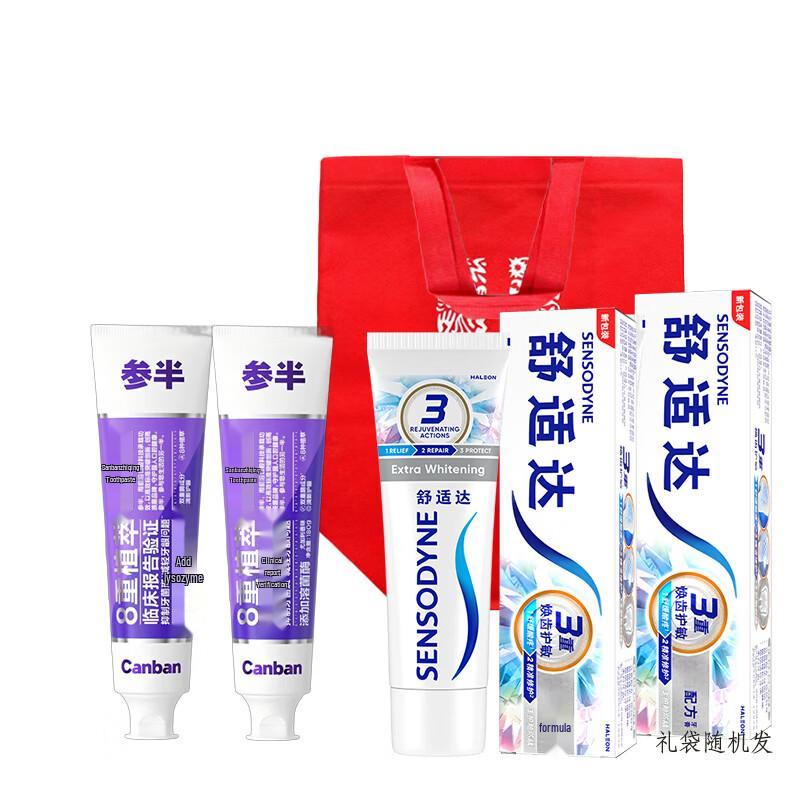 Semiramis Eucalyptus & Sensodyne Whitening Anti-Sensitive Toothpaste 4-Tube Pack
