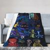 Coperte Horror di Halloween di Coraline in Pile Corallo Peluche Decorazione Traspiranti Super Morbide Coperte da Divano Biancheria da Letto Copriletto da Esterno