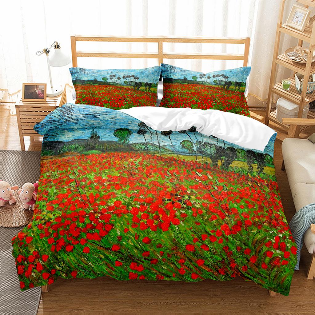 Polyester Comfortable Stylish Pattern Duvet Cover Set With Duvet Cover And Pillowcases King Queen Twin Sizes For All Ages