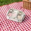 Airtight Food Storage Container 2/3 Grids Insulated Lunch Box Stainless Steel Lunch Box  Students