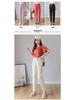 Women's Plus Size Cotton Harem Pants - Spring/Summer Solid Color, Nine-Point Length, Loose Casual Fit