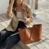 Korean Classic Casual Big Bag Tote Bag for Commuting, High-end Feeling for Women, Large Capacity Soft Leather Shoulder and Armpit Bag